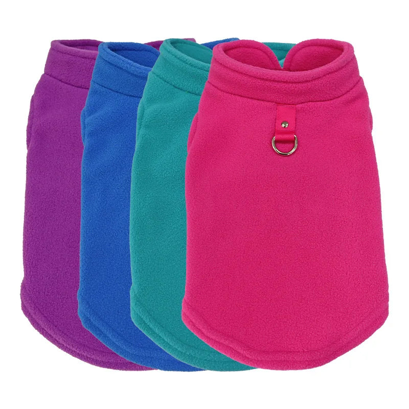 冬季暖和毛絨狗狗衣 - 吉娃娃法國鬥牛犬背心外套