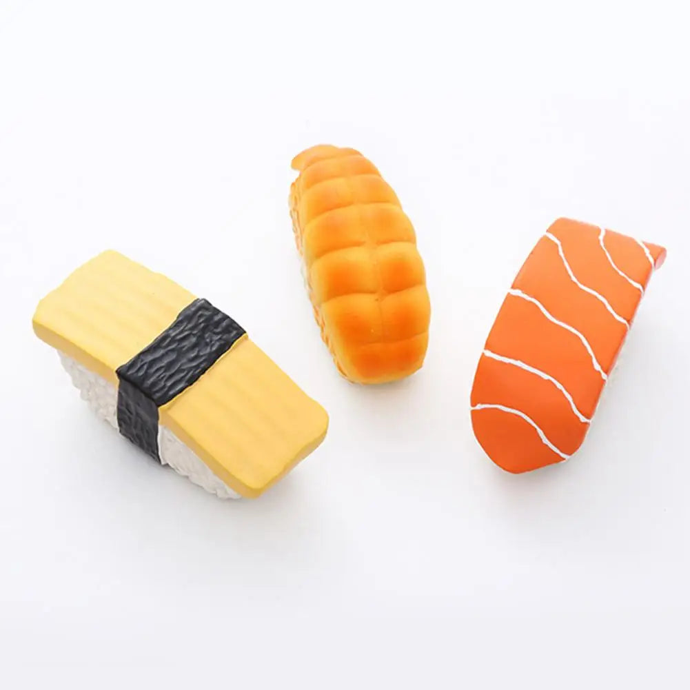 壽司造型狗咀嚼玩具 - 耐磨吱吱聲幼犬專用