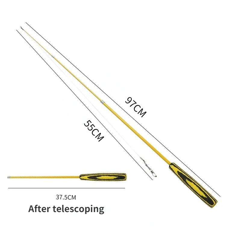 伸縮貓咪逗趣釣竿 - 三節羽毛互動玩具