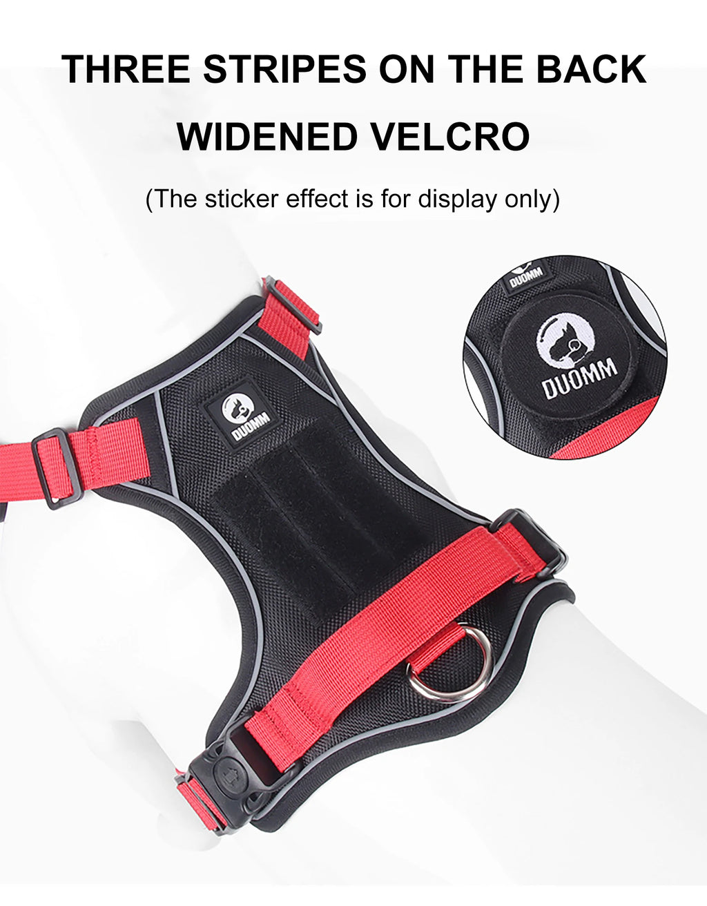 反光中大型犬戰術背心配帶 - 1680D防水牛津布