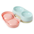 雙碗不銹鋼寵物餵食碗 - 實用小型犬飼養神器