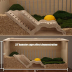 專業木製倉鼠爬梯秘密小屋 - 互動玩樂天堂