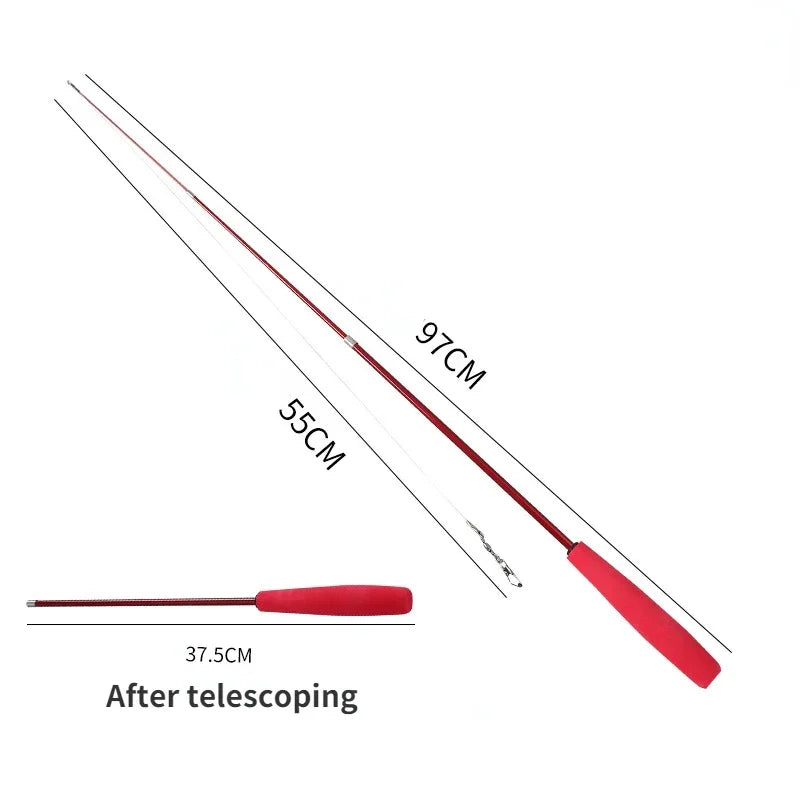 伸縮貓咪逗趣釣竿 - 三節羽毛互動玩具