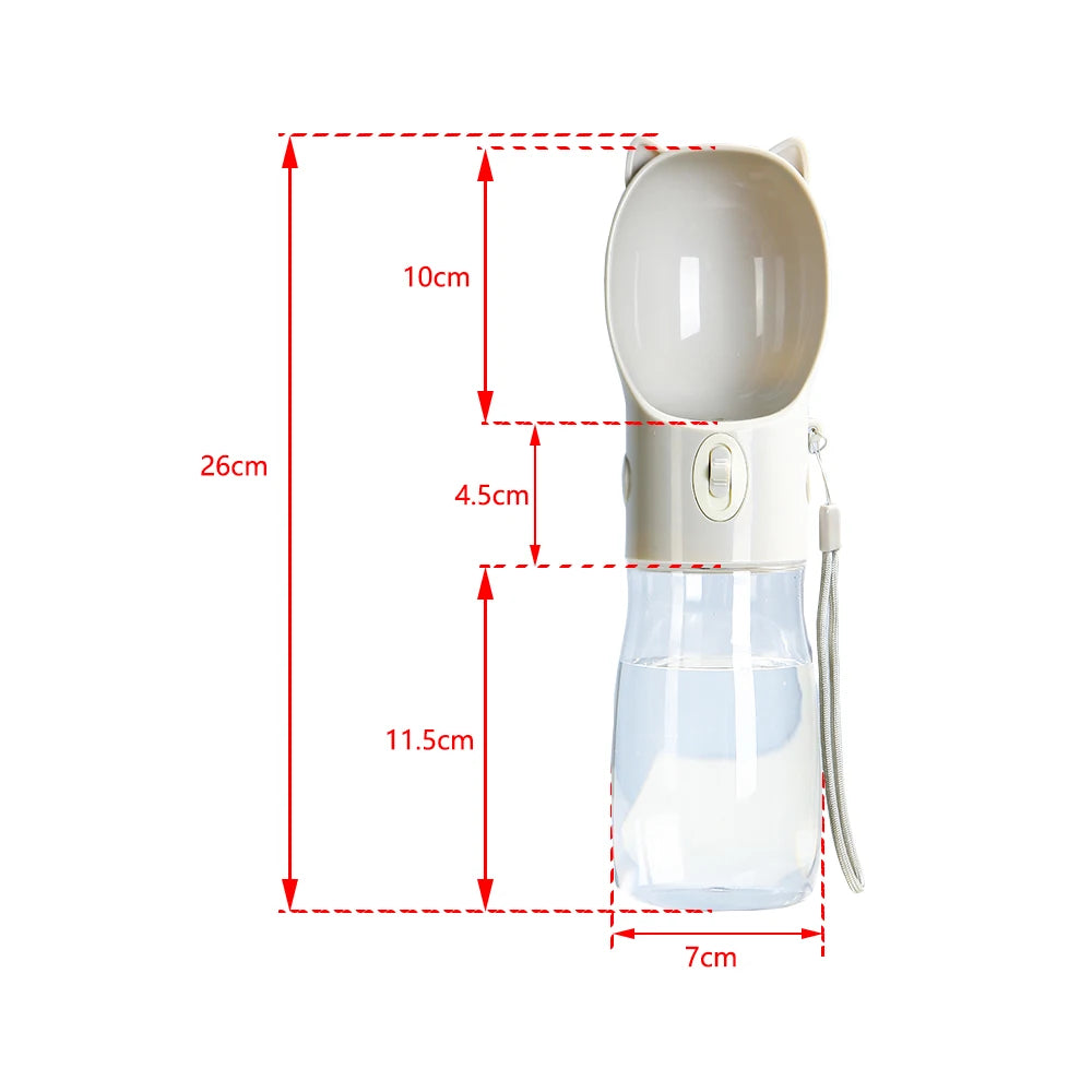 便攜式2合1寵物水壺 - 貓狗外出飲水進食神器