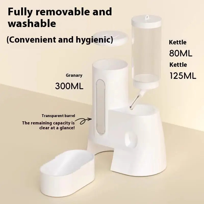 2合1倉鼠自動進食飲水器 - 大容量防漏設計