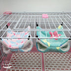 雙層溫暖寵物吊床 - 柔軟絨布小型動物睡窩