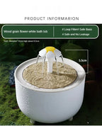 自動循環 2合1 鸚鵡浴缸與飲水噴泉 - 小型寵物專用