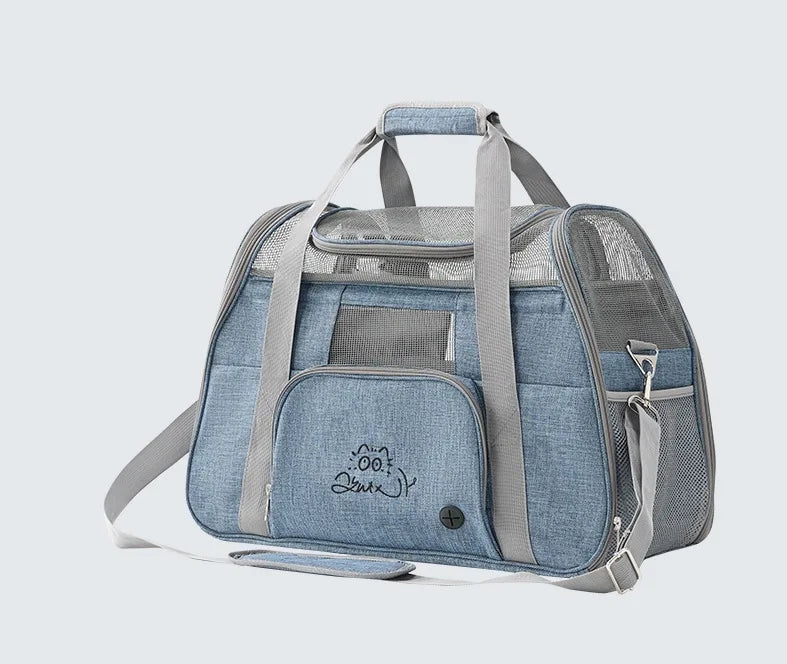 貓咪便攜肩背包 - 透氣摺疊外出旅行包