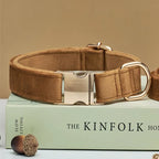 多色絲絨豪華寵物頸圈 - 舒適皮帶頸圈