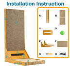 專業木紋貓抓板 - L型耐磨防刮貓爬架