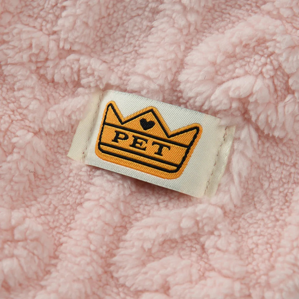 舒適毛絨連帽毛衣 - 秋冬小中型寵物保暖服