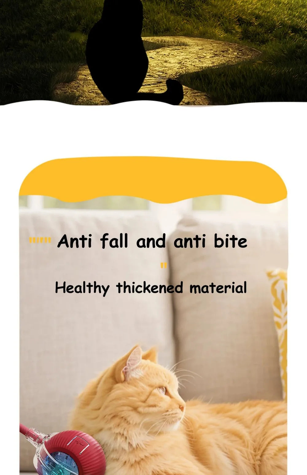 智能電動貓互動滾球玩具 - 充電式假尾娛樂神器