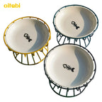 陶瓷高腳貓食餵食&水碗 - 健康防噎飼養選擇