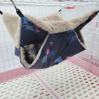 雙層溫暖寵物吊床 - 柔軟絨布小型動物睡窩