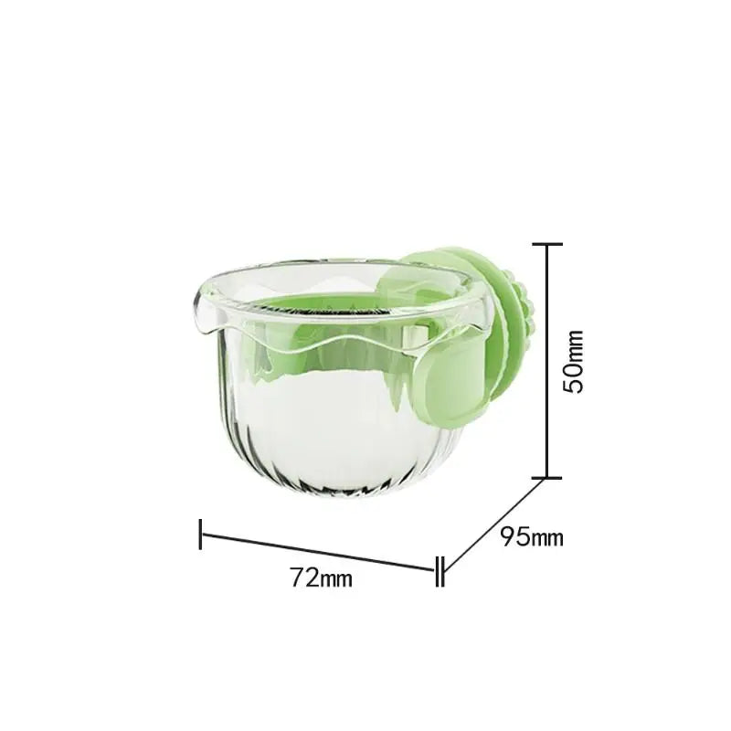 防溢透明鸚鵡餵食碗 - 籠掛式鳥食器