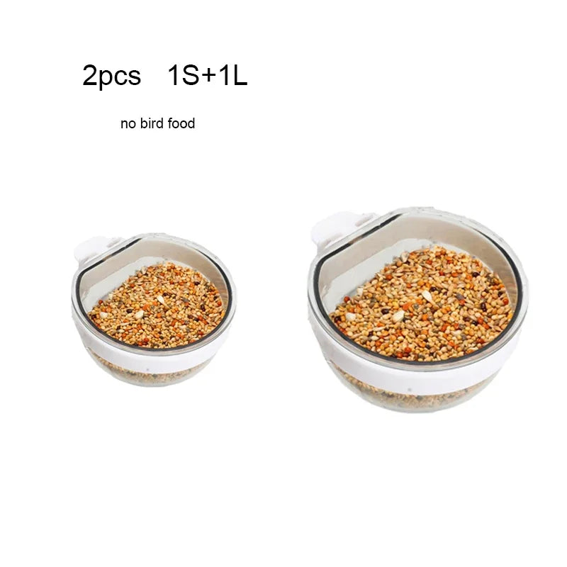 可拆卸透明鳥食碗 - 方便吊掛鳥籠進食神器
