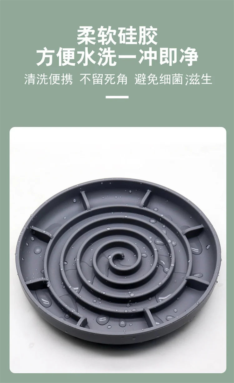 防滑矽膠慢食碗 - 防窒息寵物健康進食神器