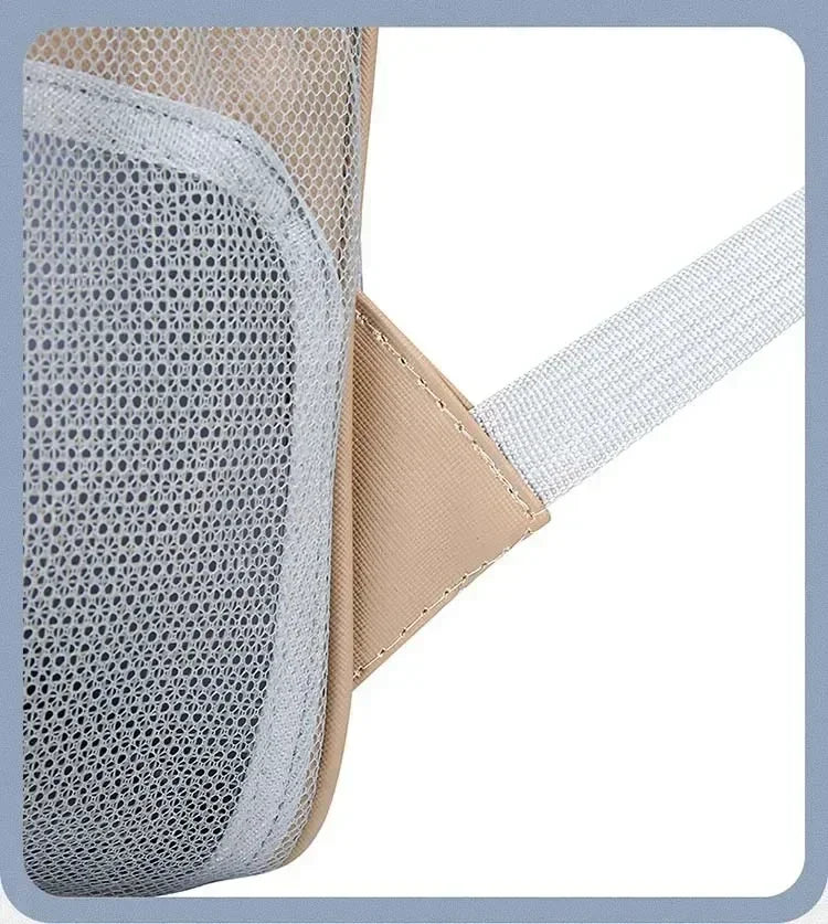 1件裝PU便攜貓狗背包 - 時尚透氣戶外旅行載具