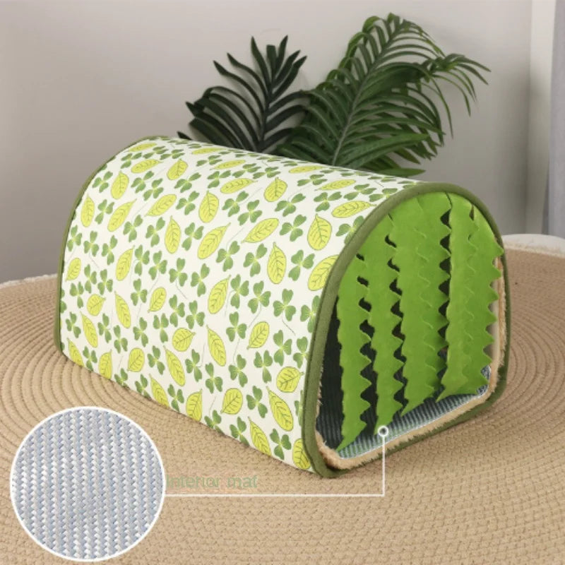 涼爽夏日寵物隧道巢 - 倉鼠兔子隱藏休息屋