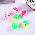 彩色空心滾動鈴球 - 鸚鵡貓咪嚼咬玩具