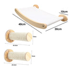 多功能壁掛貓樹 - 攀爬抓板跳台全能組合